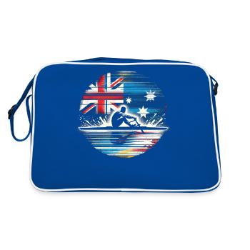Australie Drapeau Aviron Mâle Sculling Patriot Lover - Sac Retro - bleu/blanc - Dos