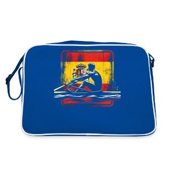 Drapeau de l’Espagne aviron Mâle Crâne patriote - Sac Retro - bleu/blanc - Dos