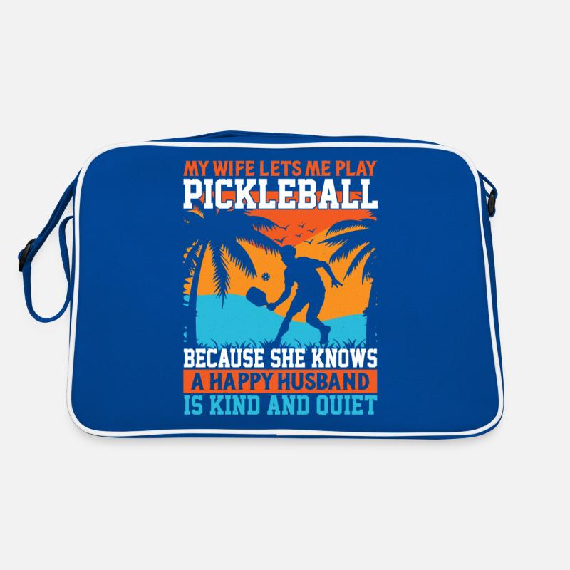 Pickleball-spieler-ehemann Liebt Retro Tasche