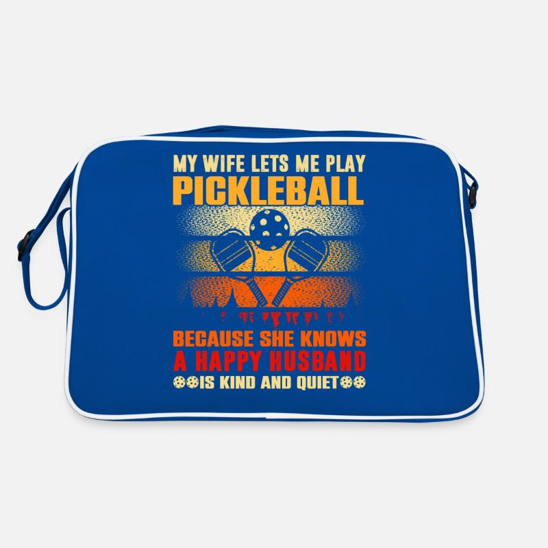 Pickleball-spieler-ehemann Liebt Retro Tasche