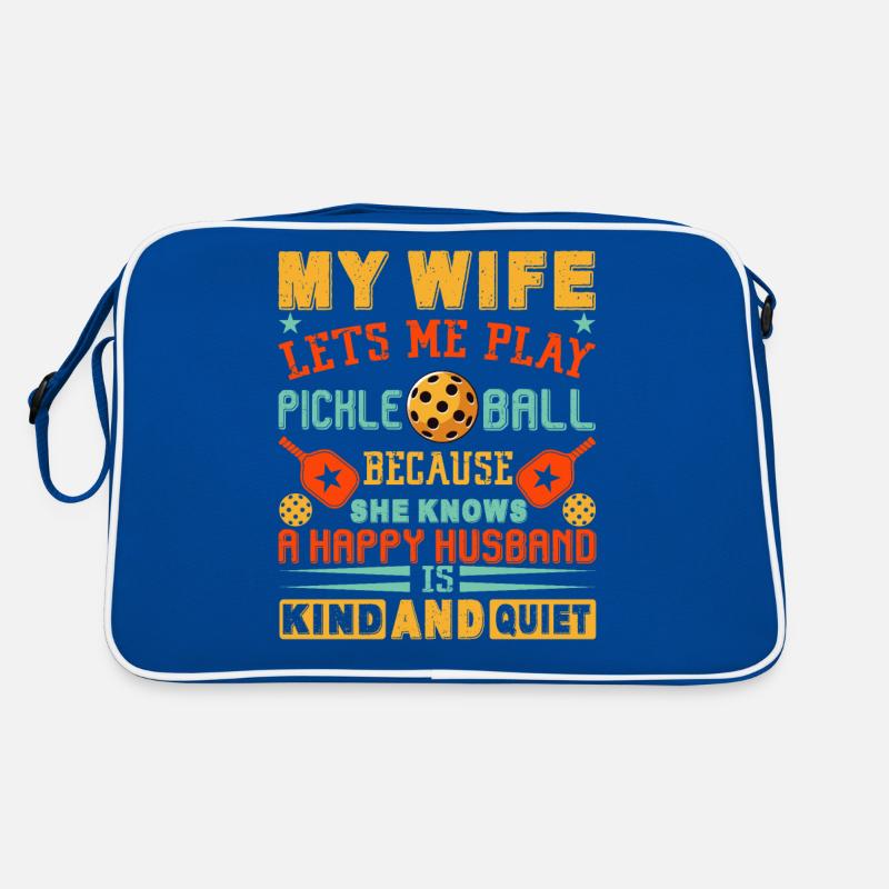 Pickleball-spieler-ehemann Liebt Retro Tasche