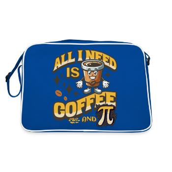 Drôle de professeur de mathématiques Tout ce dont j’ai besoin, c’est de café et de pi - Sac Retro - bleu/blanc - Dos