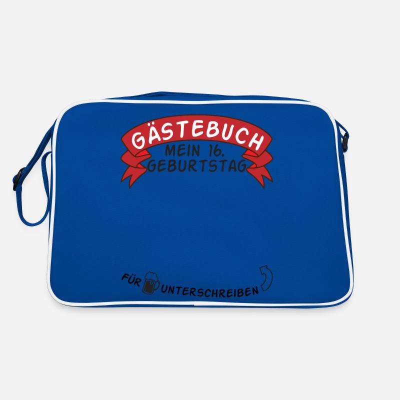 Gästebuch Mein 16. Geburtstag Geschenkidee Retro Tasche