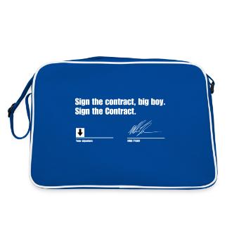 Sign the contract big boy - Retro Bag - blue/white - Back