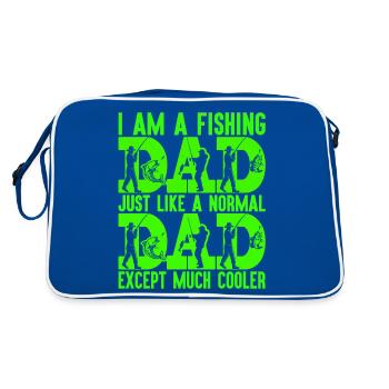 poisson, poisson, pêche, lac, mer, pêche, faune, exotique - Sac Retro - bleu/blanc - Dos