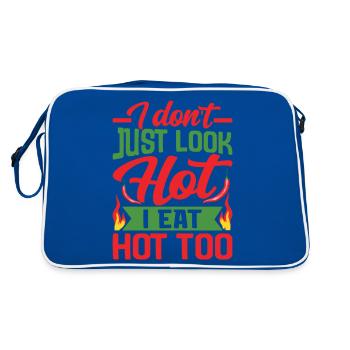 Ça a l’air chaud – fille avec du piment fort et - Sac Retro - bleu/blanc - Dos