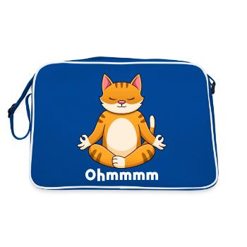 Yoga, Méditer, Conscience, Méditation - Sac Retro - bleu/blanc - Dos