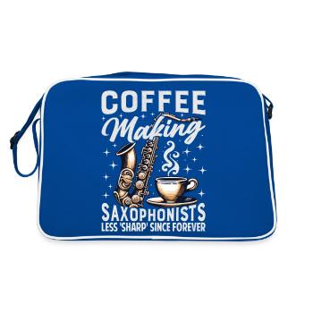 Saxophone membre du groupe de musique - Sac Retro - bleu/blanc - Dos