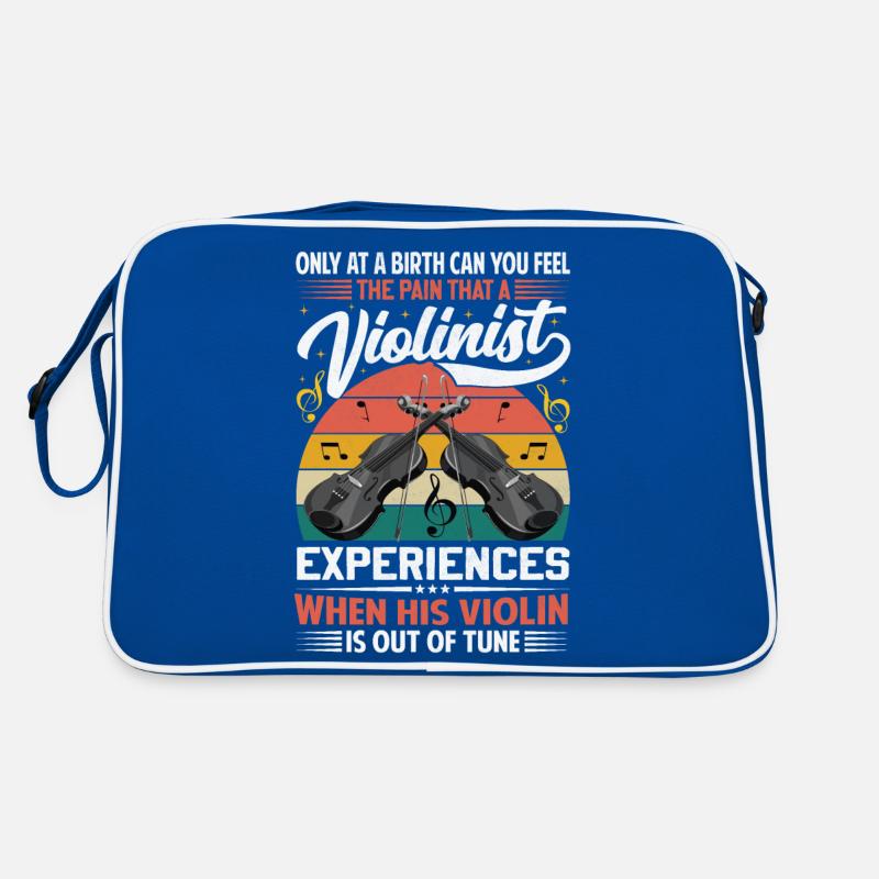 Violinist Marching Band Musician Instructor - Retro Tasche - Blau/Weiß