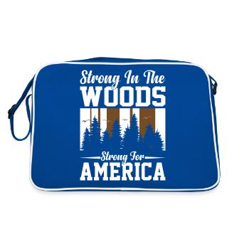 Wood Lover Wood Cutter Lumberjack Apparel - Retro Bag - blue/white - Back