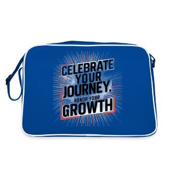 Célébrez la croissance de Journey Honor | Art numérique - Sac Retro - bleu/blanc - Dos
