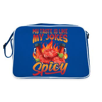 Red Hot Lover Pizza Chili Sauce Spicy Food Dress - Retro Bag - blue/white - Back
