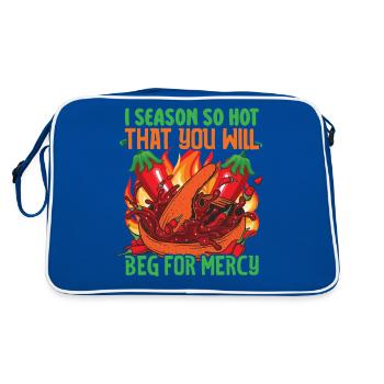 Red Hot Chili Sauce Spicy Food Lover Apparel - Retro Bag - blue/white - Back