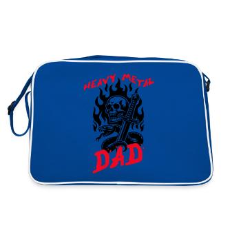 Heavy Metal Dad Fatherhood Anthem Tee - Retro Bag - blue/white - Back