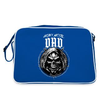 Heavy Metal Dad Fatherhood Anthem Tee - Retro Bag - blue/white - Back