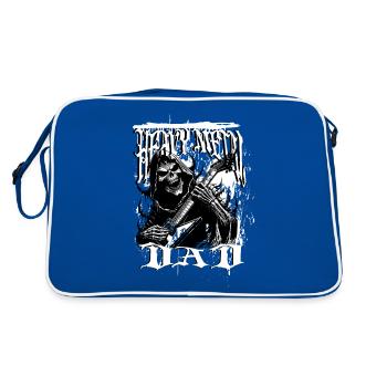 Heavy Metal Dad Fatherhood Anthem Tee - Retro Bag - blue/white - Back