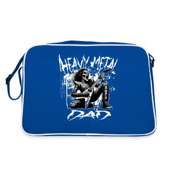 Heavy Metal Dad Fatherhood Anthem Tee - Retro Bag - blue/white - Back