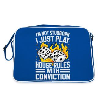 Tenue pour jeux de société, jeux de société, - Sac Retro - bleu/blanc - Dos