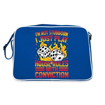 Craps Board Game Board Game Lover Outf - Retro Bag - blue/white - Back