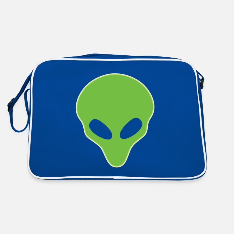 Alien Head Glowing T-Shirt Funny Extraterrestrial Retro Bag