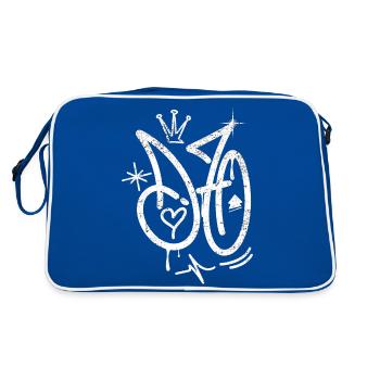 Algérie (DZ) Style Graffiti - Sac Retro - bleu/blanc - Dos