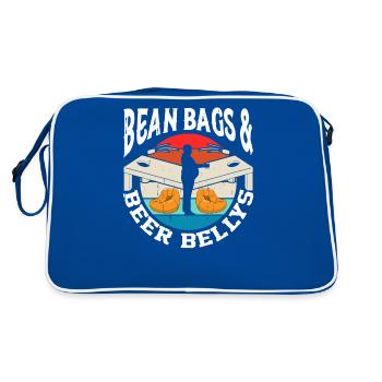 Outfit "cornhole Player Beer Drinking Bean Bags" - Retro Bag - blue/white - Back