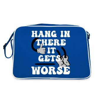 Sarkasmus lustig und ironische - Retro Tasche - Blau/Weiß - Hinten