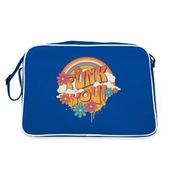 T-shirt de musique vintage Funk You - Sac Retro - bleu/blanc - Dos