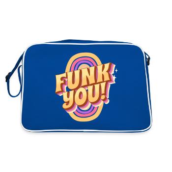 T-shirt de musique vintage Funk You - Sac Retro - bleu/blanc - Dos
