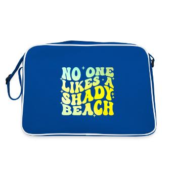 No One Likes A Shady Beach - Retro Tasche - Blau/Weiß - Hinten