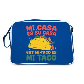 SimpleTaco Hospitality Humor T-shirt - Retro Bag - blue/white - Back