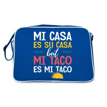 SimpleTaco Hospitality Humor T-shirt - Retro Bag - blue/white - Back