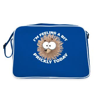 Je me sens un peu épineux aujourd’hui Drôle Mignon Jeu de mots pour animaux de compagnie - Sac Retro - bleu/blanc - Dos