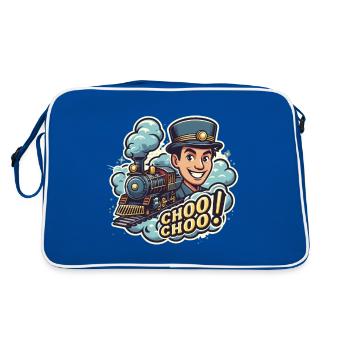 LOCOMOTIVE - Sac Retro - bleu/blanc - Dos
