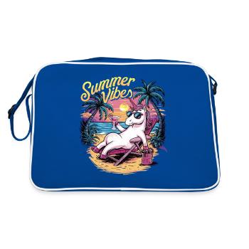 Ambiance estivale Licorne - Sac Retro - bleu/blanc - Dos