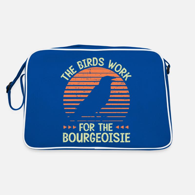 Les oiseaux travaillent pour le BLustiges Verschwörungstheo Sac Retro