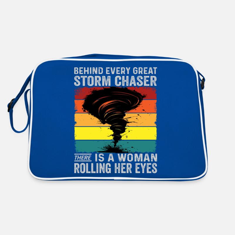 Tornado Hunter Ehefrau Rolling Eyes Hurricane Retro Tasche