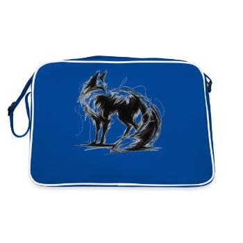 Amoureux des animaux renards, passionné de la faune, - Sac Retro - bleu/blanc - Dos