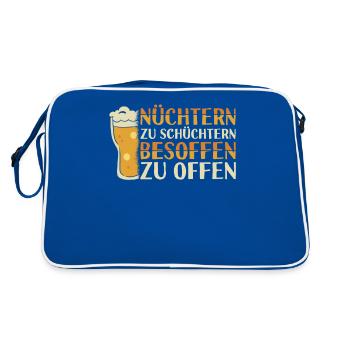 Shy Drunk Funny Tea - Retro Bag - blue/white - Back