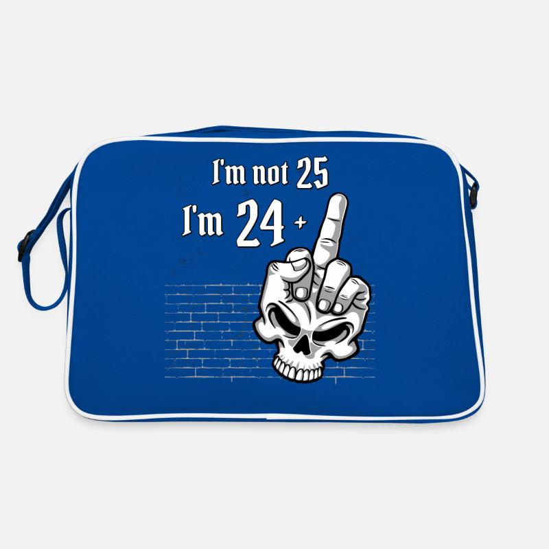 25. Geburtstag - Ich bin nicht 25, ich bin 24 Plus 1 Mitte Retro Tasche