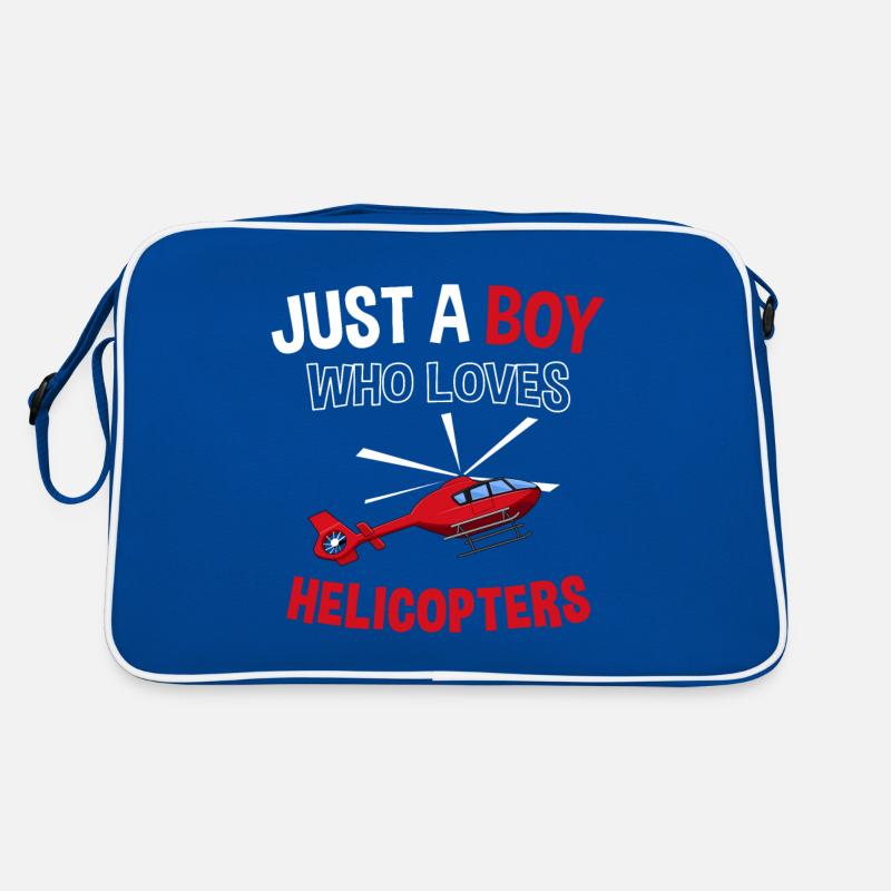 hélicoptère Hélicoptère Sauveteur Pilote Sac Retro