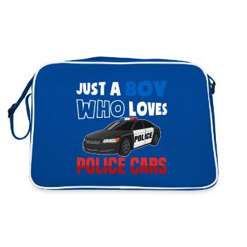Police Car Police Officers - Retro Bag - blue/white - Back