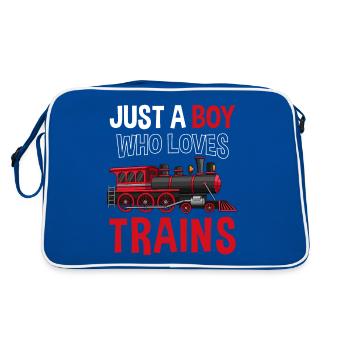 Train à vapeur Conducteur de train Locomotive Train - Sac Retro - bleu/blanc - Dos