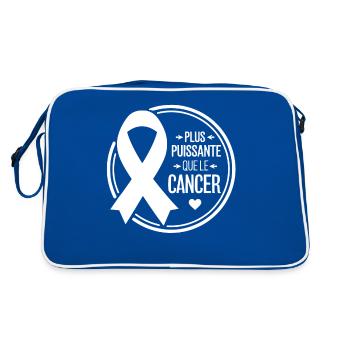 Octobre Rose 2024 Mois Cancer Sein - Sac Retro - bleu/blanc - Dos