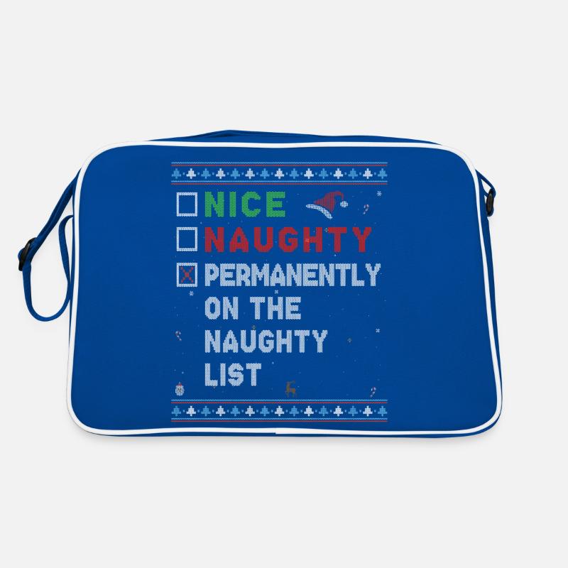 Nice Naughty List? Permanently on the Naughty List Retro Bag
