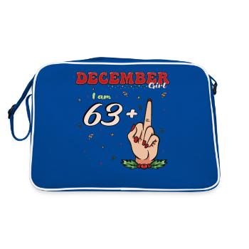 December Girl 63 + Flip Off | Fierce 64th - Retro Bag - blue/white - Back