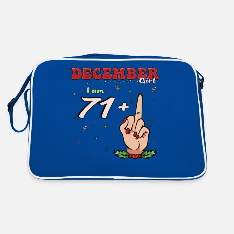 Dezember Mädchen 71 + Mittelfinger | Heftiger 72. Retro Tasche
