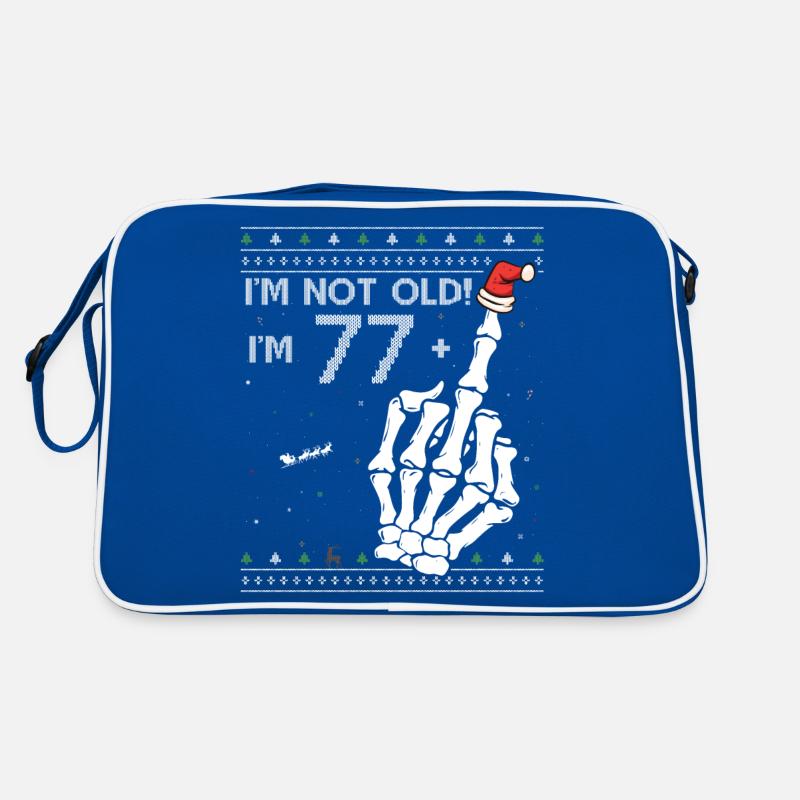 77 + 1 Flip Off Middle Finger - Funny Skull 78th Retro Bag