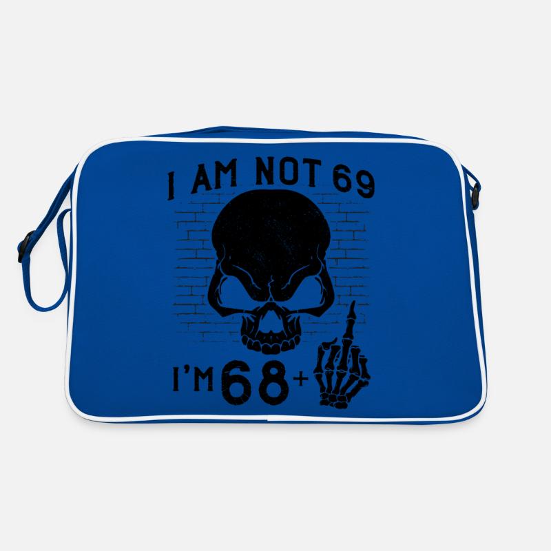 Ich bin 68 plus Mittelfinger - 69. Geburtstag Retro Tasche