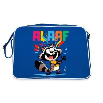 Carnival Raccoon Cologne Alaaf Costume Cologne Funny - Retro Bag - blue/white - Back